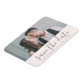 Blush Roze Save the Date Weddenfoto Magneet (Linkerzijde)