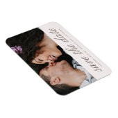 Blush Roze Save the Date Weddenfoto Magneet (Rechterzijde)