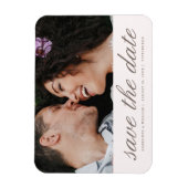 Blush Roze Save the Date Weddenfoto Magneet (Verticaal)