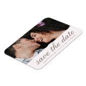 Blush Roze Save the Date Weddenfoto Magneet (Linkerzijde)