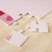 Blush roze Schattige Cat Hearts Legpuzzel (Zijkant)