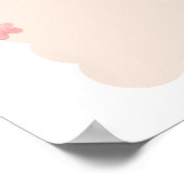 Blush Roze Schattige Dumpling Baby Meisje Douche W Poster (Hoek)