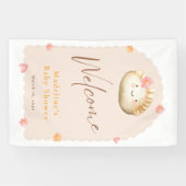 Blush Roze Schattige Dumpling Baby Meisje Douche W Spandoek (Horizontaal)