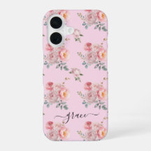 Blush Roze Schattigee Girly Boho Bloemen Gepersona