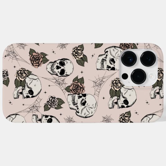 Blush roze schedels en Rozen Case-Mate iPhone Case (Achterkant (horizontaal))