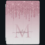 Blush roze schijven Glitter Sparkle Monogram Scrip iPad Cover<br><div class="desc">Blush roze schijven Glitter Sparkle Monogram Script iPad Smart Hoesje</div>