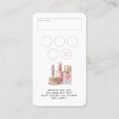 Blush Roze Schoonheid Esthetiek QR Code Loyaliteit Visitekaartje (Achterkant)