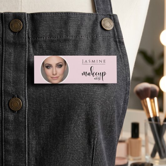 Blush Roze Schoonheid Professionele MUA-foto  Naamplaatje