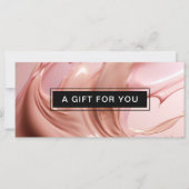 Blush Roze Schoonheidssalon QR Code Cadeaubon (Voorkant)