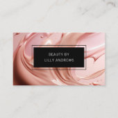 Blush Roze Schoonheidssalon QR-code Visitekaartje (Voorkant)
