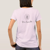 Blush Roze Schrift Logo Make-up Staf T-shirt (Achterkant)