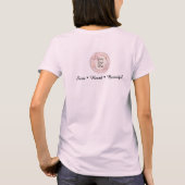 Blush Roze Schrift Logo Make-up Staf T-shirt (Achterkant)