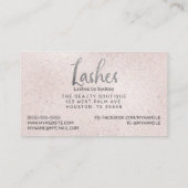 Blush roze schuine strepen Visitekaartje (Achterkant)