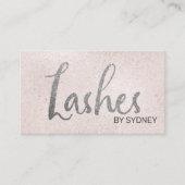 Blush roze schuine strepen Visitekaartje (Voorkant)