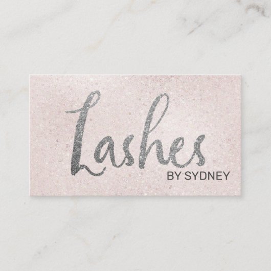 Blush roze schuine strepen Visitekaartje (Voorkant)