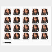 Blush Roze Script Foto Make-up Artiest Vierkante Sticker (Vel)