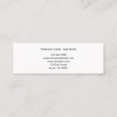 Blush Roze Script Foto Nagelstylist Salon Mini Visitekaartje (Achterkant)