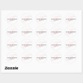 Blush Roze Script Initiaal F Monogram Weddenschap  Ronde Sticker (Vel)