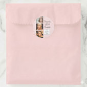 Blush Roze Script Logo 3 Foto Wimper Tech Bedankt Ronde Sticker