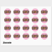 Blush Roze Script Logo Foto Make-up Bedankt Ronde Sticker (Vel)
