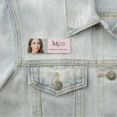 Blush Roze Script Logo Foto Make-up  Naamplaatje (In situ)