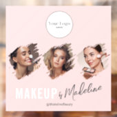 Blush Roze Script Logo Foto Make-up Studio Raamsticker (Vel 2)