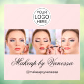 Blush Roze Script Logo Foto Make-up Studio Raamsticker (Vel 3)