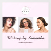 Blush Roze Script Logo Foto Make-up Studio Raamsticker (Vel)