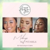 Blush Roze Script Logo Foto Make-up Studio  Raamsticker (Vel 3)