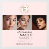 Blush Roze Script Logo Foto Make-up Studio Raamsticker (Vel)