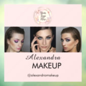 Blush Roze Script Logo Foto Make-up Studio Raamsticker (Vel 3)