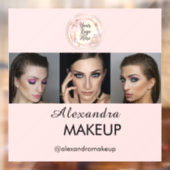 Blush Roze Script Logo Foto Make-up Studio Raamsticker (Vel 2)