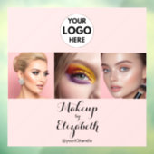 Blush Roze Script Logo Foto Make-up Studio Raamsticker (Vel 3)