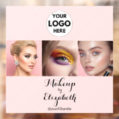 Blush Roze Script Logo Foto Make-up Studio Raamsticker (Vel 2)