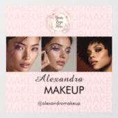 Blush Roze Script Logo Foto Make-up Studio Raamsticker (Vel)