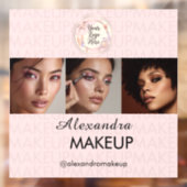 Blush Roze Script Logo Foto Make-up Studio Raamsticker (Vel 2)