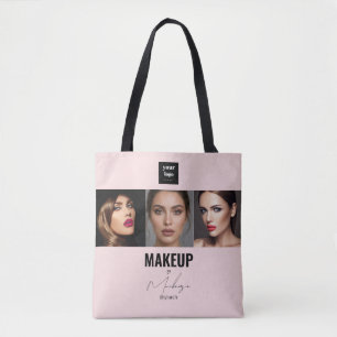 Blush Roze Script Logo Foto Make-up Studio Ramen Tote Bag