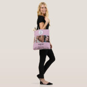 Blush Roze Script Logo Foto Make-up Studio Tote Bag (Op model)