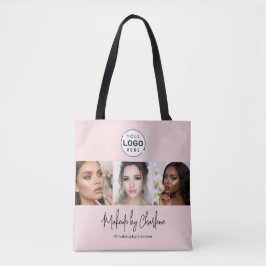 Blush Roze Script Logo Foto Make-upstudio Tote Bag