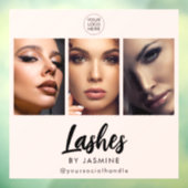 Blush Roze Script Logo Foto Wimper Artiest Raamsticker (Vel 3)