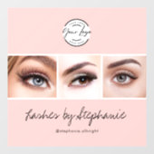 Blush Roze Script Logo Foto Wimpers Studio Raamsticker (Vel)