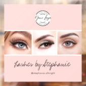 Blush Roze Script Logo Foto Wimpers Studio Raamsticker (Vel 2)