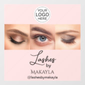 Blush Roze Script Logo Foto Wimpers Studio Raamsticker (Vel)