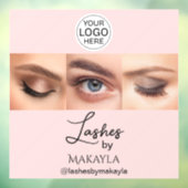 Blush Roze Script Logo Foto Wimpers Studio Raamsticker (Vel 3)