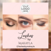 Blush Roze Script Logo Foto Wimpers Studio Raamsticker (Vel 2)