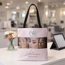 Blush Roze Script Logo Foto Wimpers Studio  Tote Bag
