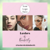 Blush Roze Script Logo Foto Wimperstudio Raamsticker (Vel 3)