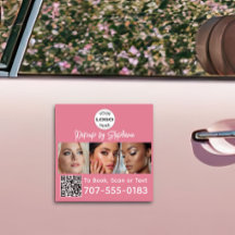 Blush Roze Script Logo QR Code Foto Make-up