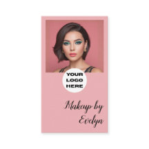 Blush Roze Script Logo QR Code Foto Make-up