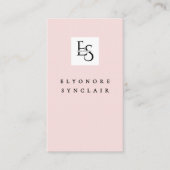 Blush Roze Script Logo QR Code Wimpers  Visitekaartje (Voorkant)